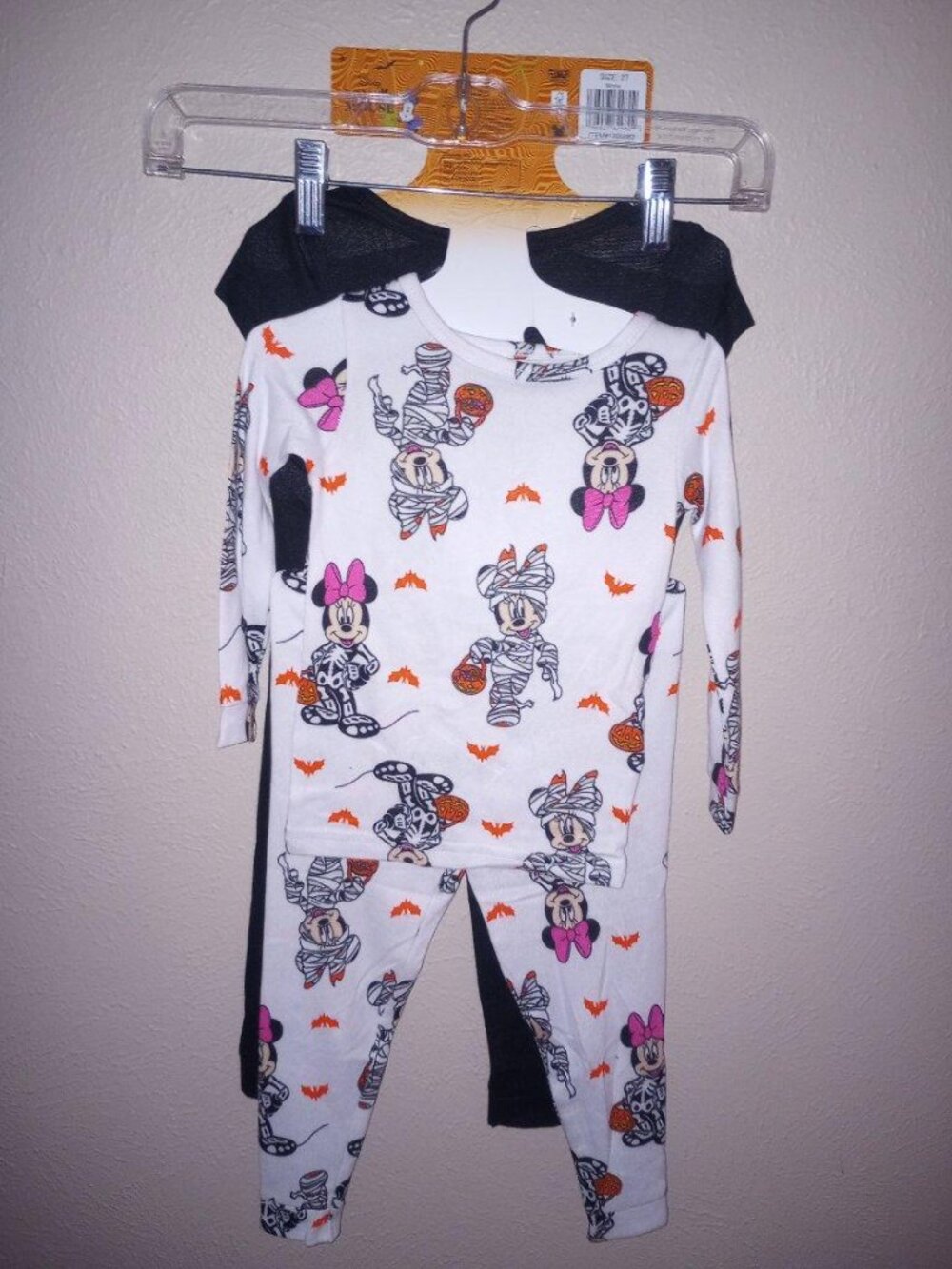 Disney Minnie Mouse Toddler Girls Size 3T Halloween 4 Piece Pajama Set NWT - Picture 6 of 7